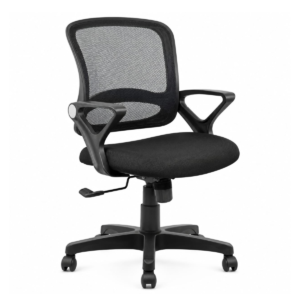 Ergonomic Mid-Back Mesh Office Chair - Black Computer Desk Chair with Lumbar Support